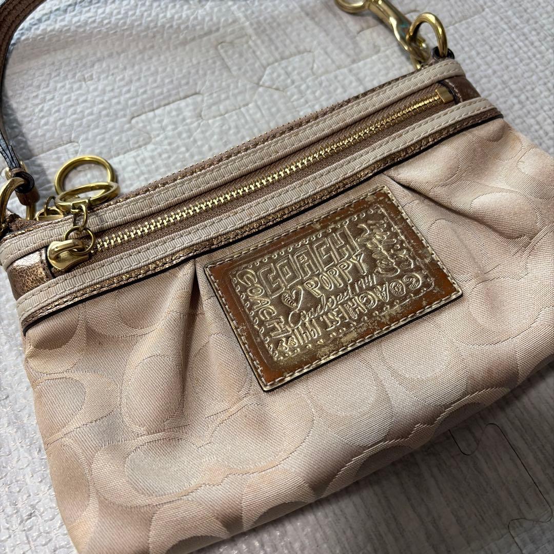 coach コーチ アクセサリーポーチ ポピー キャンバス シグネチャー