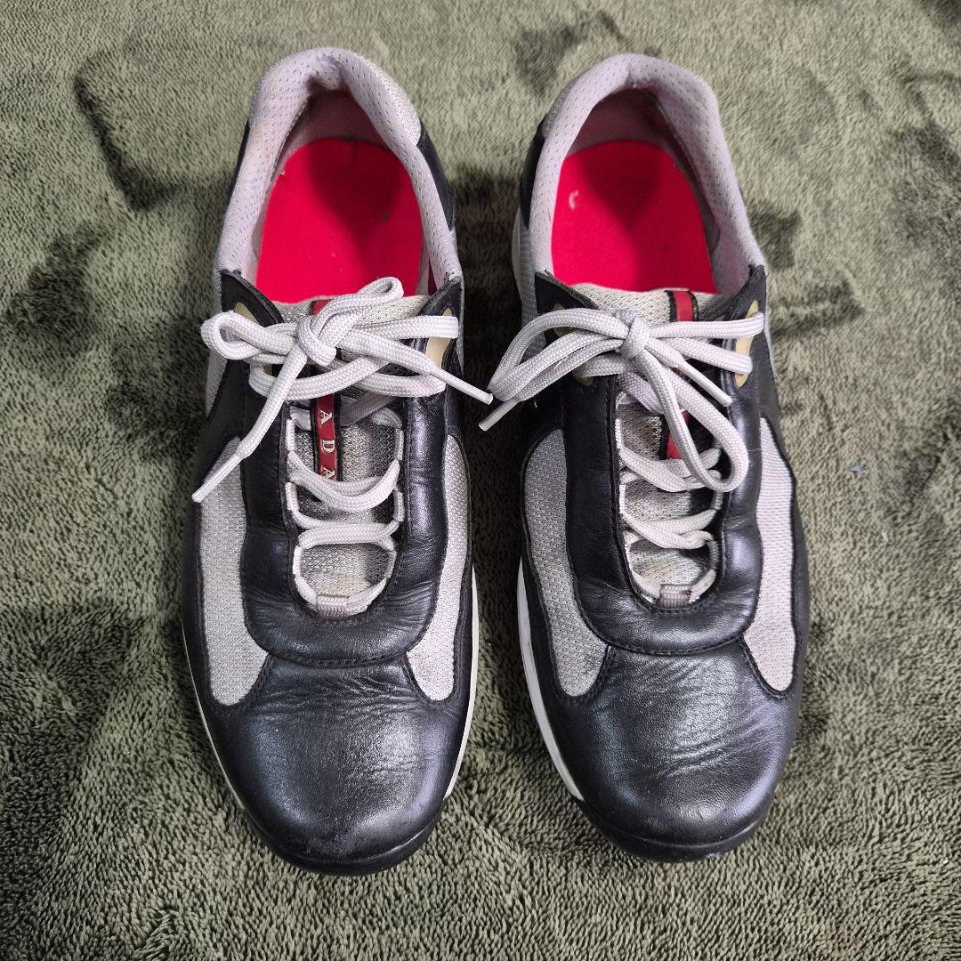 PRADA SPORTS レザー×めっしグレースニーカー size9 約28cm - メルカリ