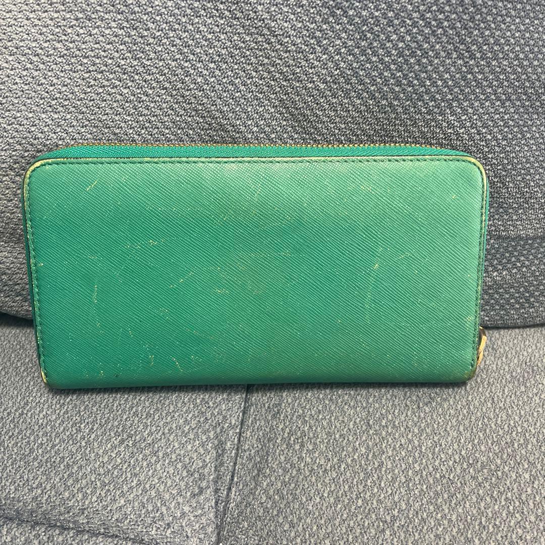 MCM 長財布 ウォレット 緑 グリーン 傷あり - メルカリ