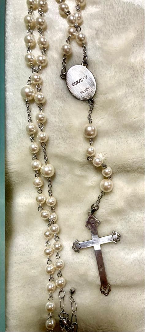 マリア様がみてる公式白薔薇ロザリオ十字架ネックレスペンダントアニメ