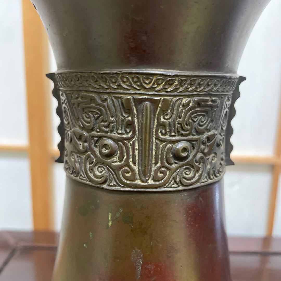 秦藏六造，銅器，花瓶，精工，インテリア，骨董，花器，鉄瓶 秦藏六造