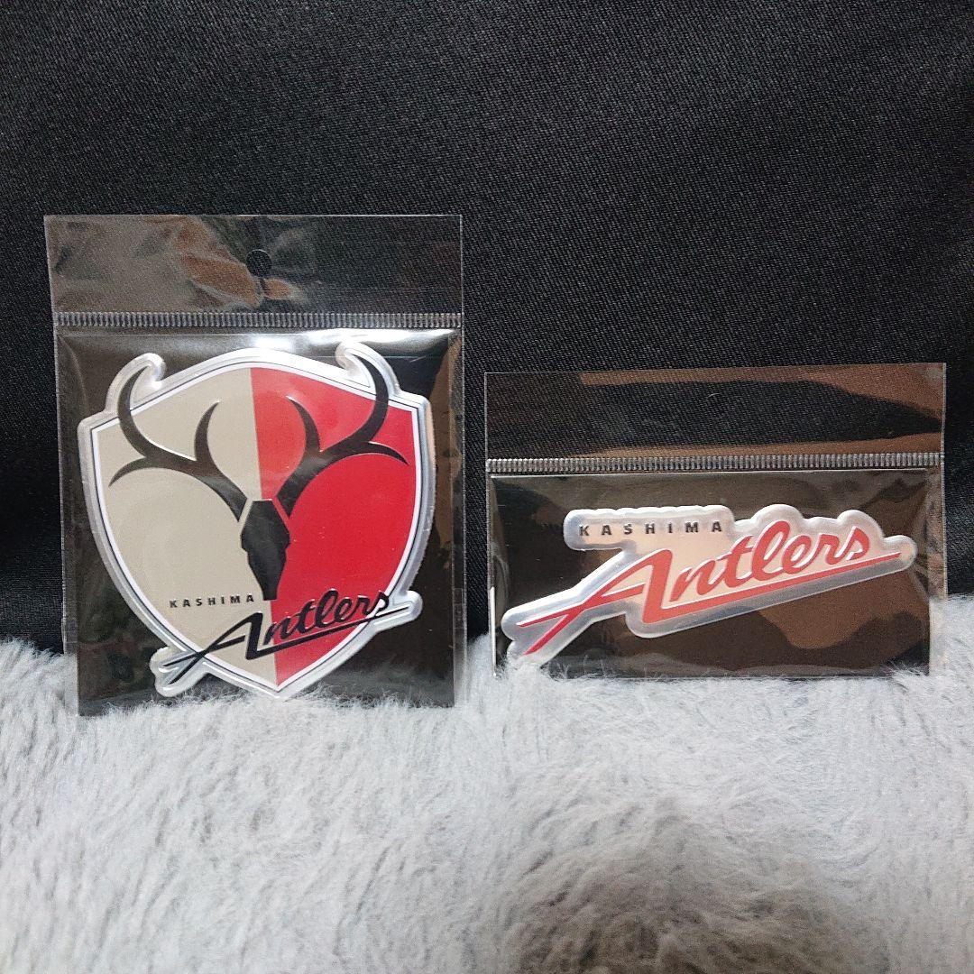 鹿島アントラーズ アルミステッカー エンブレム・ロゴ 2点セット