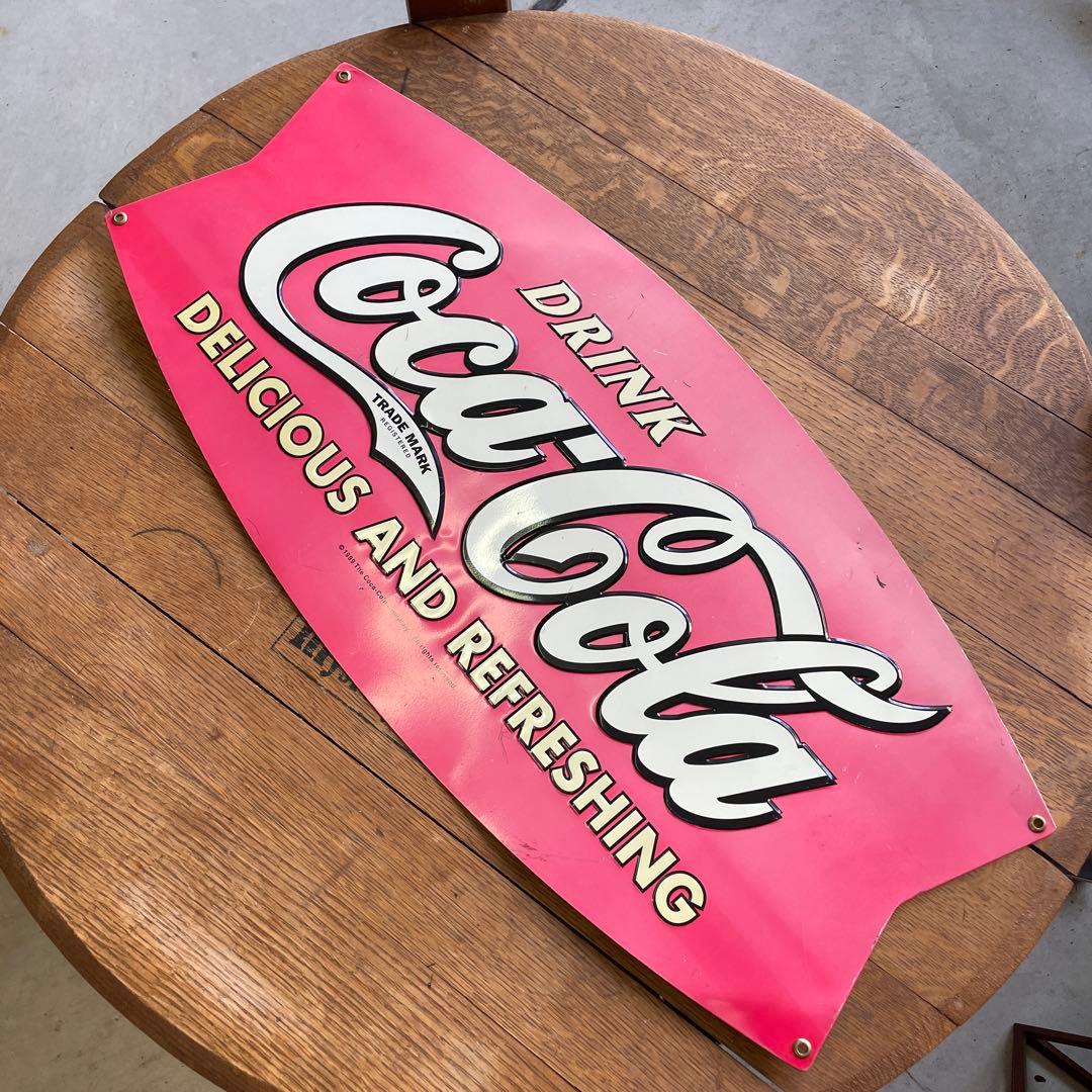 90's 店舗什器 コカコーラ Coca Cola メタルサイン 看板 蚤の市