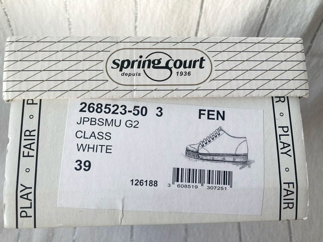 新品⭐︎Spring Court G2 キャンバススニーカー　白　24.5cm
