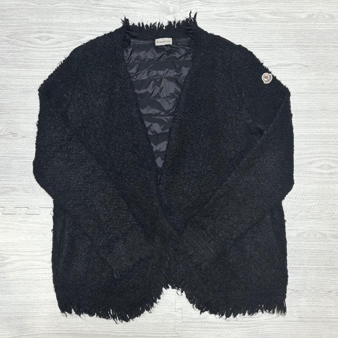 希少】モンクレール ハイブリッドカーディガン ブラック Sサイズ