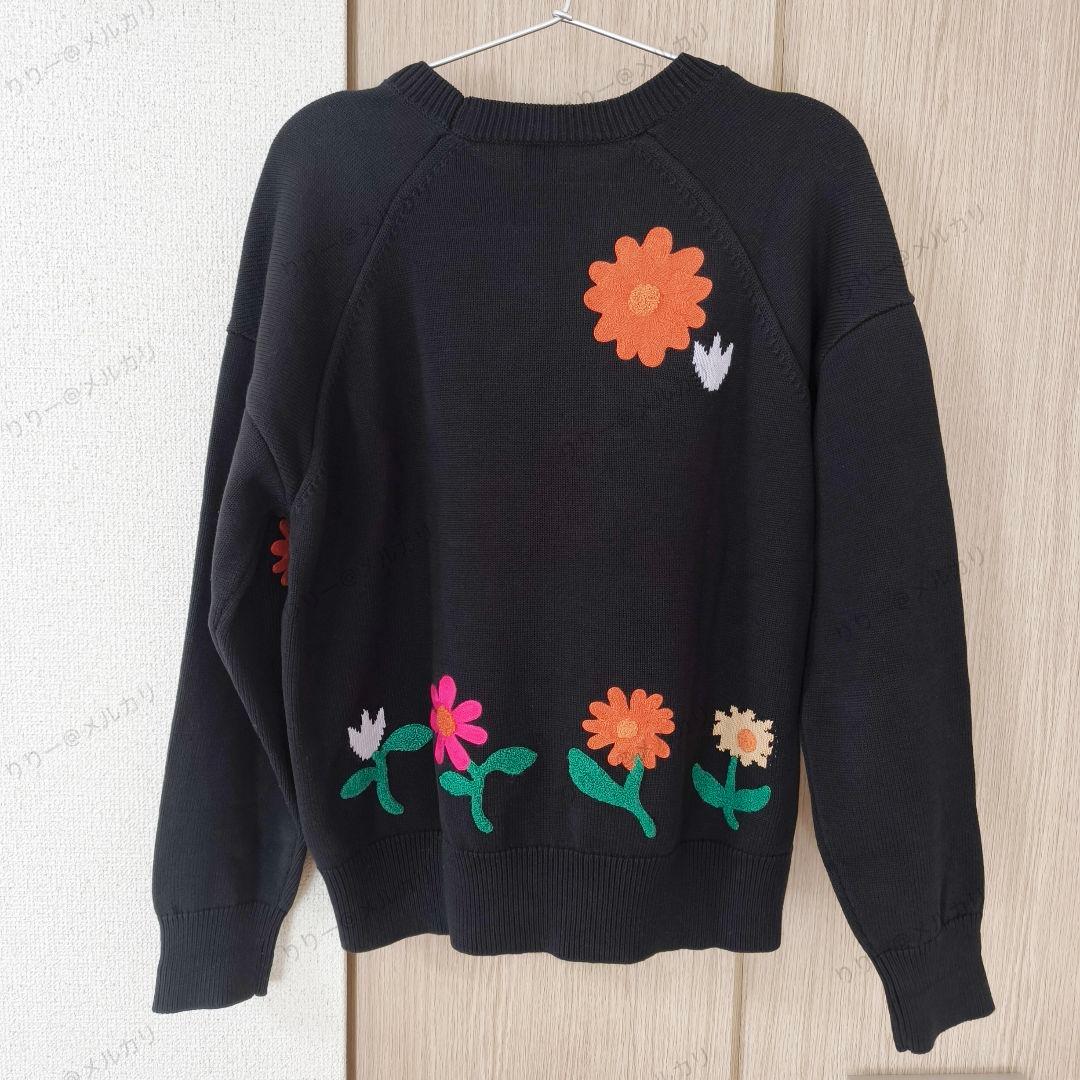 美品・サイズM PS Paul Smith 花柄刺繍ニットセーター ポールスミス