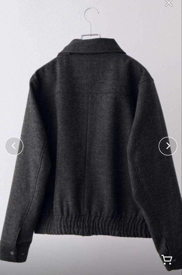 CLEL ウールブレンド ヘリンボーンツイードファイヤーマンブルゾン