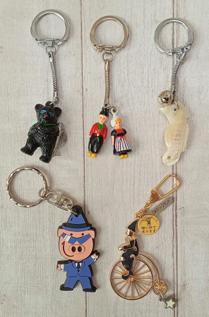 レトロ】バラ売り可 キーホルダー 5個セット ファンシー レア 昭和