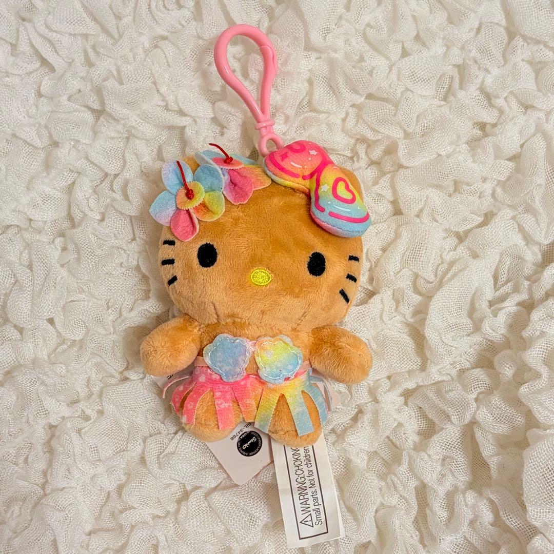 新品タグ付.ハローキティ 50th ハワイ限定 キーホルダー 希少 日焼け