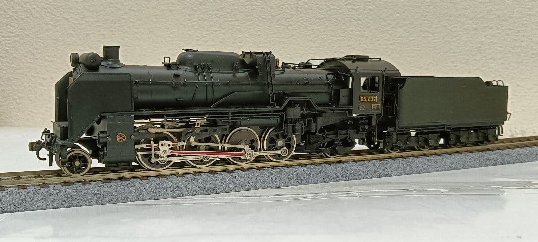 HOゲージ アダチ D51蒸気機関車、改造あり、モーター交換、メンテナンス済