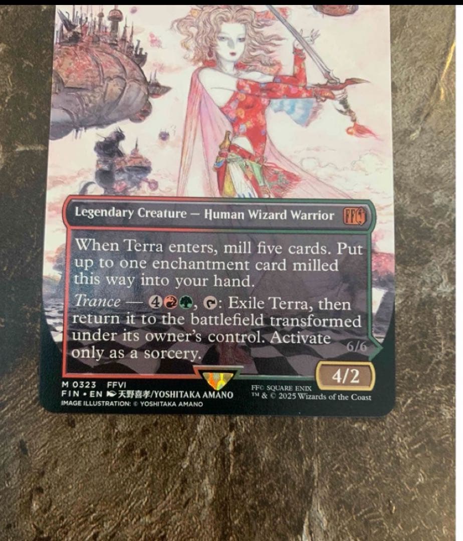 MTG ff 魔導戦士、ティナ 天野喜孝 ギャザリング ボーダーレス 英語