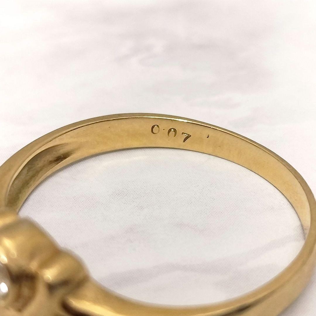 タイムセール♡K18 ダイヤモンド リング 0.07ct 11.5号 レディース