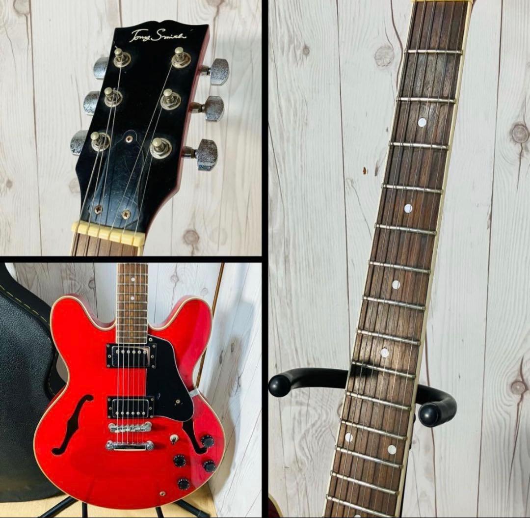 Tony Smith セミアコ ハードケース付き レッド ギター ES-335