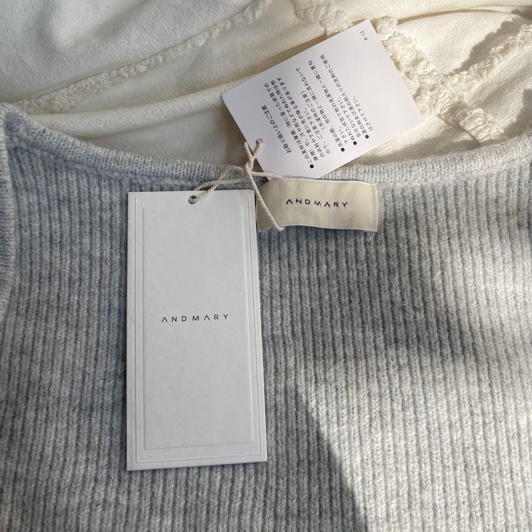 andmary】 Natalie ribbon set gray Fサイズ - メルカリ