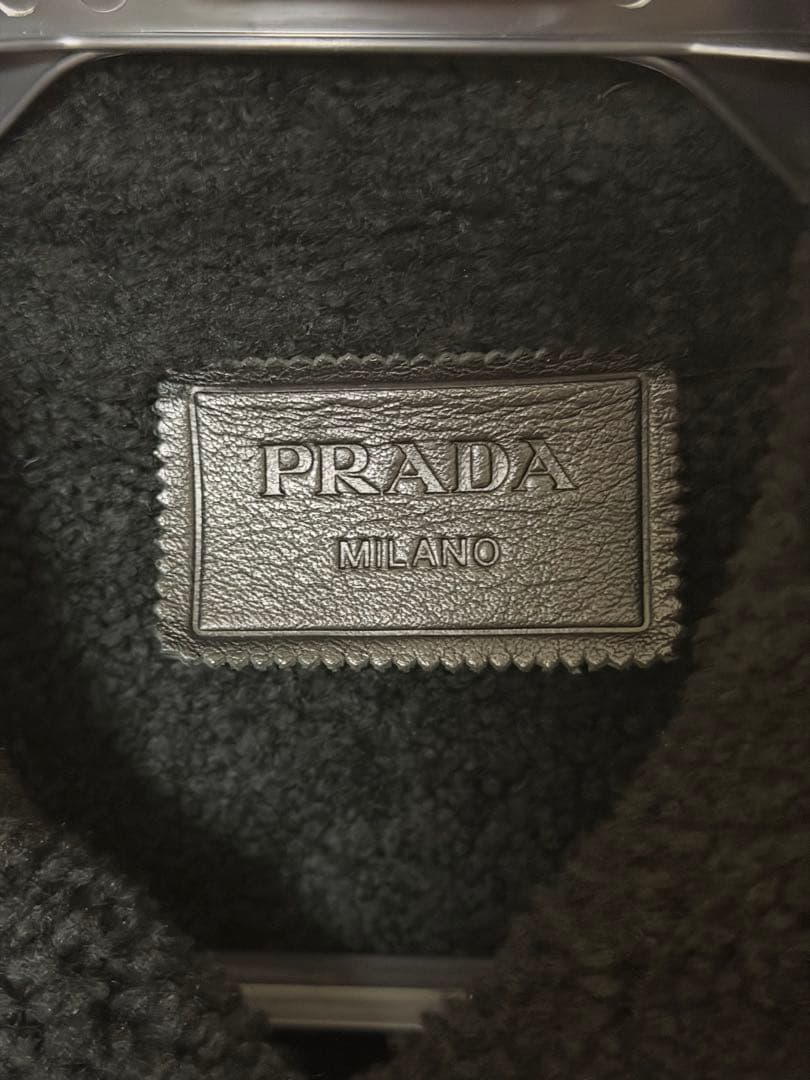 f*r様 PRADA レザー ムートンジャケット 50 - メルカリ