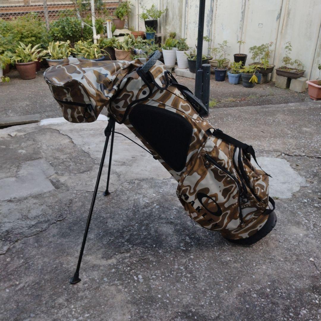 極美品！オークリー茶モカ柄キャディバック OAKLEY（オークリー） 最大53%☆2/27〜 キャディバッグ OAKLEY Skull