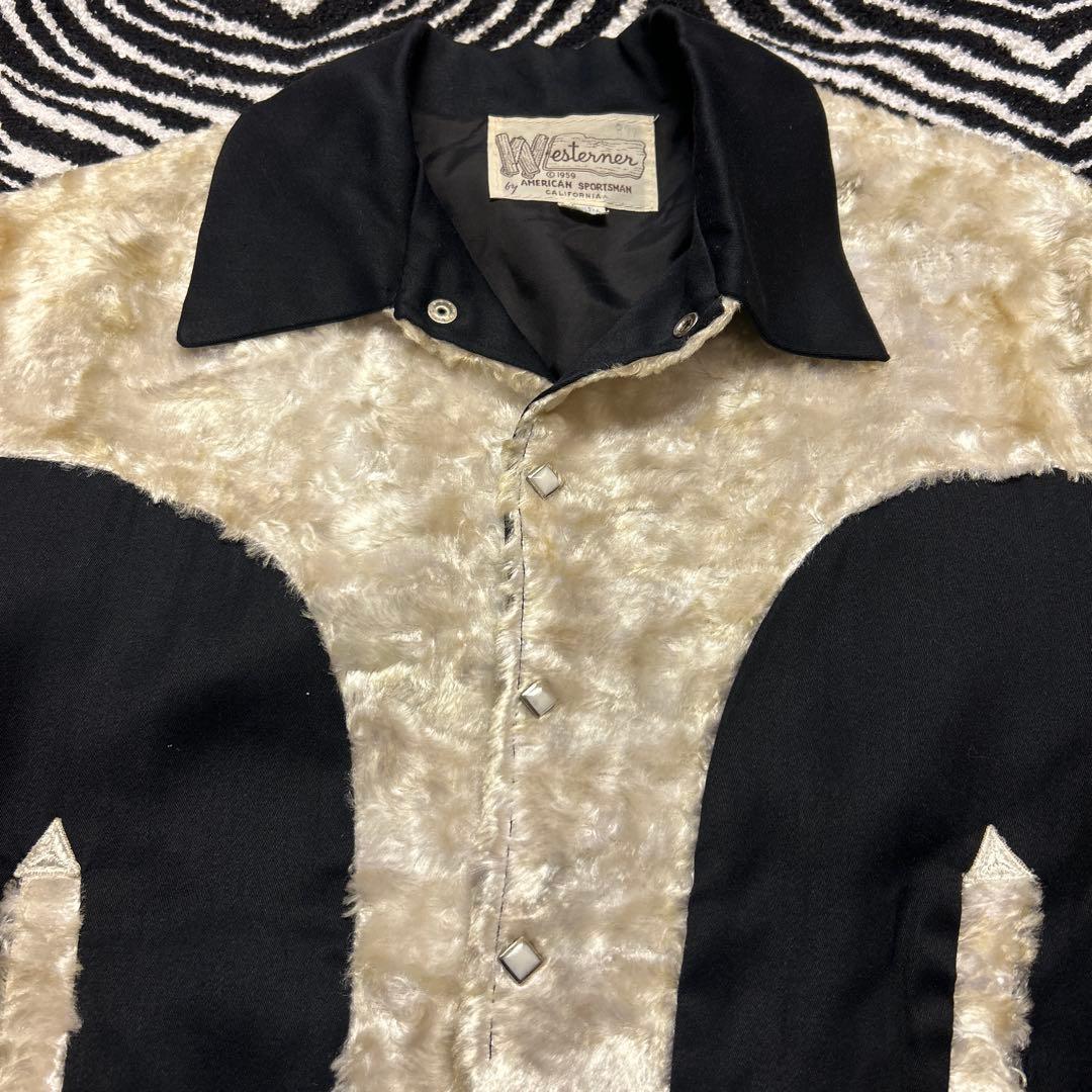 ヤ*様 vintage 50s ウエスタン レーヨン ギャバ ジャケット ビンテ