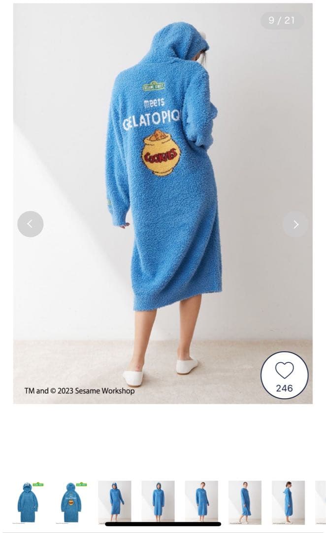 ジェラートピケ クッキーモンスター ワンピース