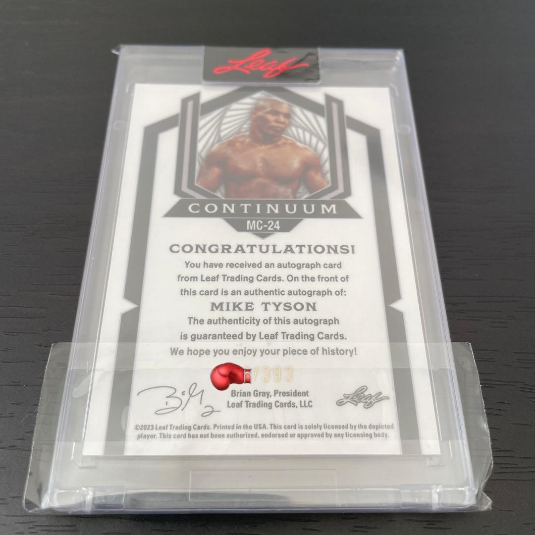 mike tyson マイク タイソン 直筆サインカード 世界393枚限定