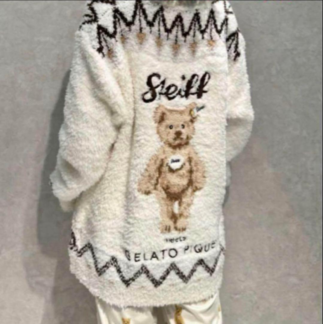 ジェラートピケ シュタイフ コラボ フェアアイル柄 カーディガン新品