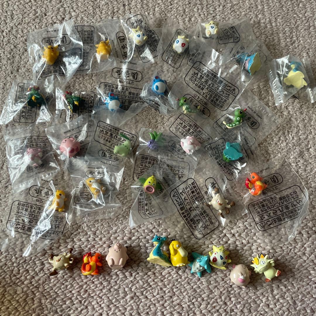 ポケモン　ミニフィギュア　永谷園　まとめ売り　レトロ　ちびポケ　33体セット レトロ 永谷園 ちびポケ ふりかけ ミニフィギュア ポケモン ポリゴン