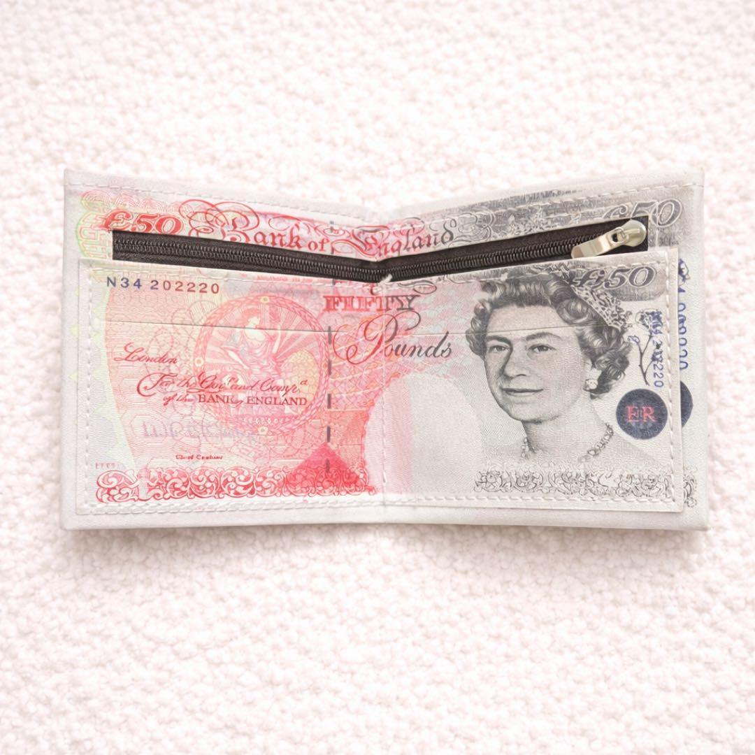 新品 イギリス50ポンド紙幣の財布 エリザベス女王 - メルカリ