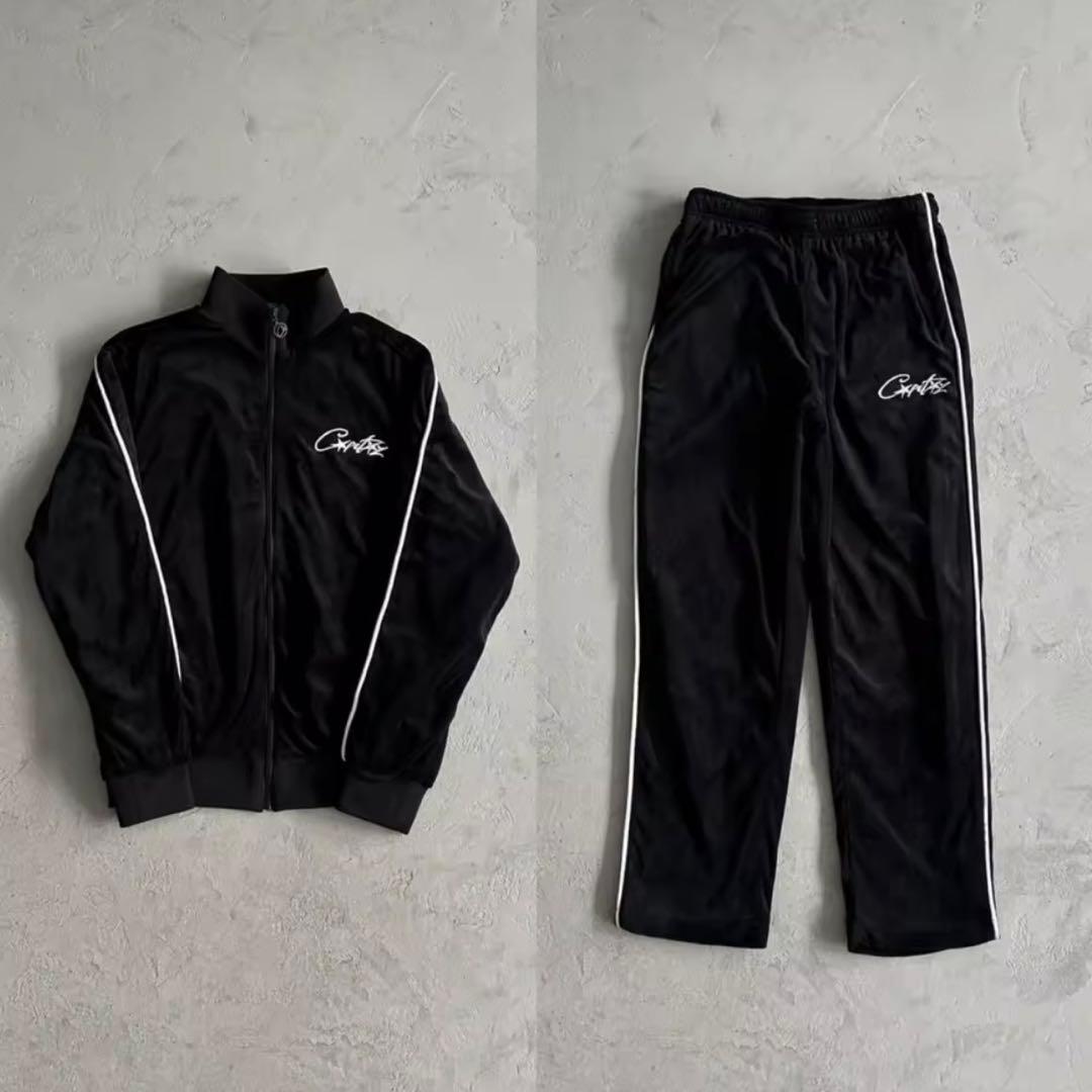 即日発送 corteizセットアップ ベロア ブラック Sサイズ コーテイズ