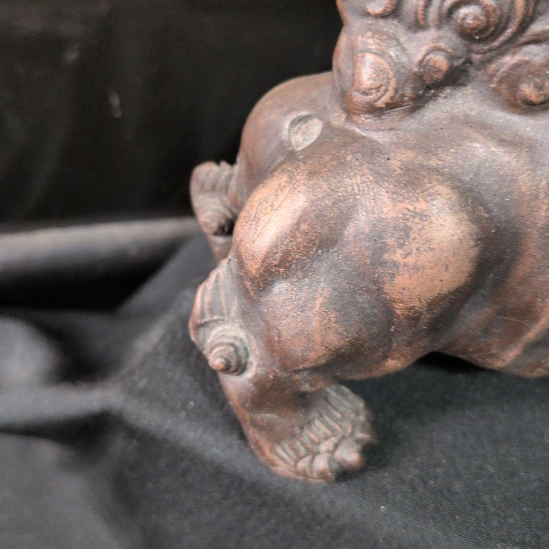 縁起物☆威風堂々☆備前焼☆狛獅子☆獅子☆骨董品 古美術 - メルカリ