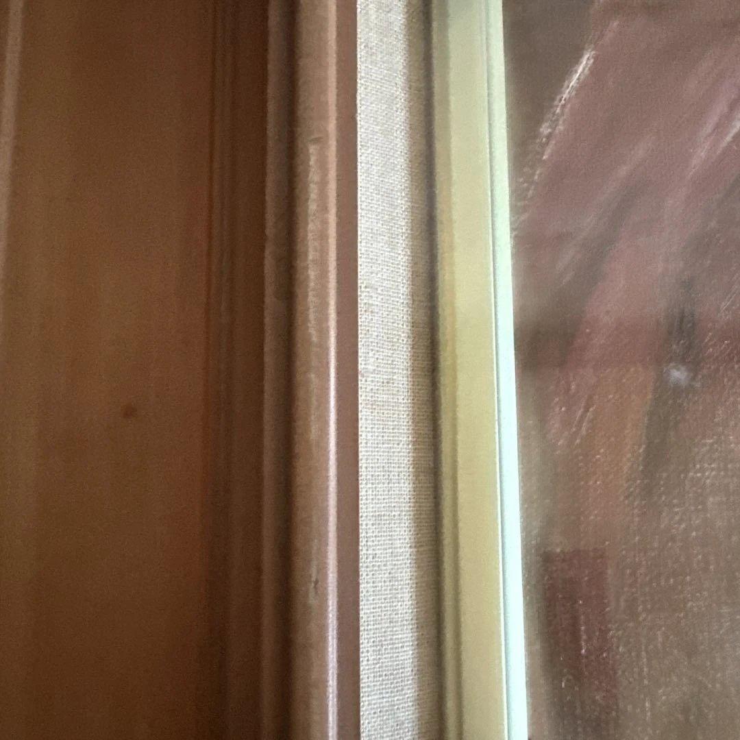 抽象的な人物画 木製フレーム付き