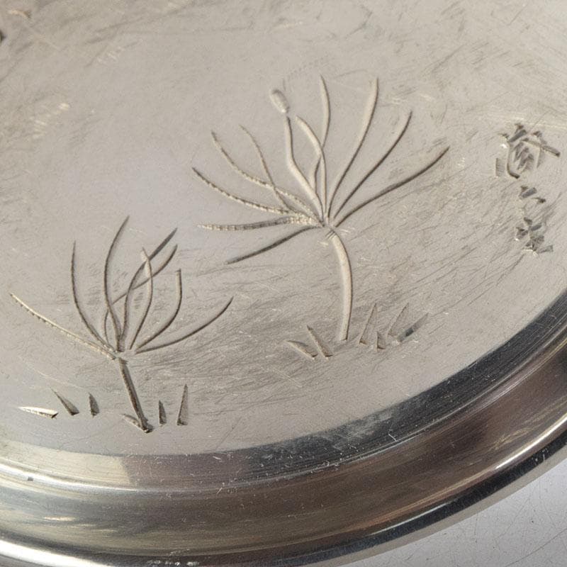 煎茶道具 平安 泰蔵六造 純錫円式 瓶座 銚座 共箱 M R9501 - メルカリ