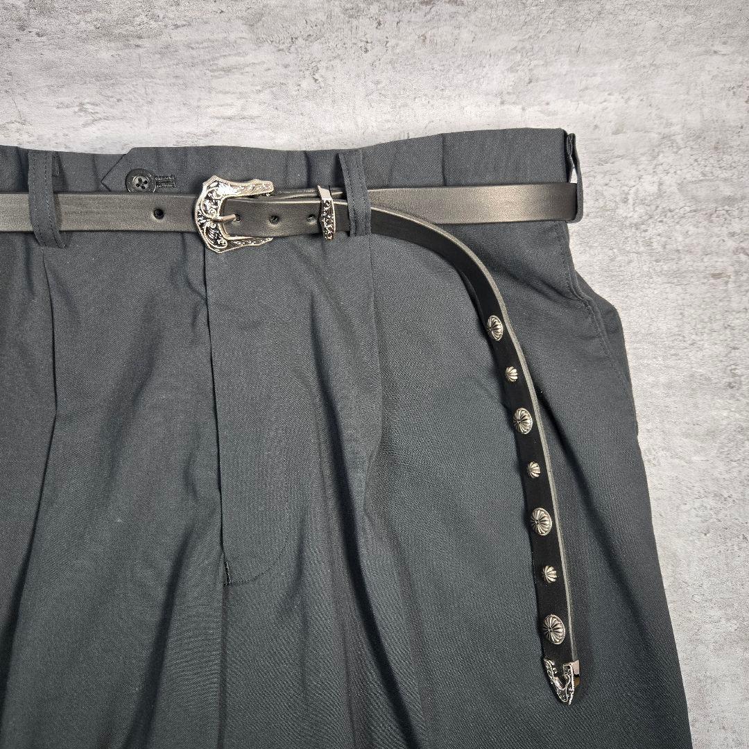 スタッズ レザー ナロー ベルト ハンドメイド belaan-89 - メルカリ