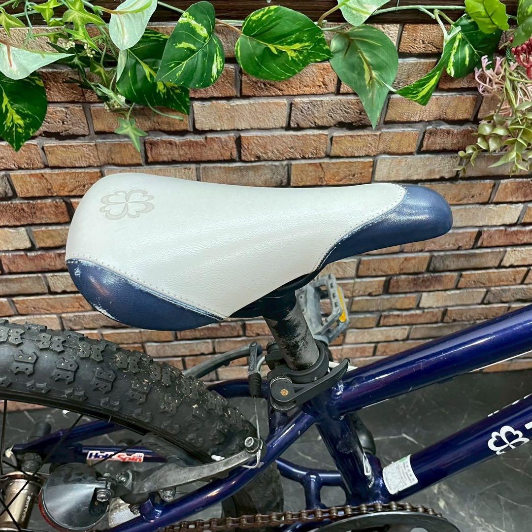 74】子供用自転車 子供車 ヨツバサイクル ブルー 20インチ シングル