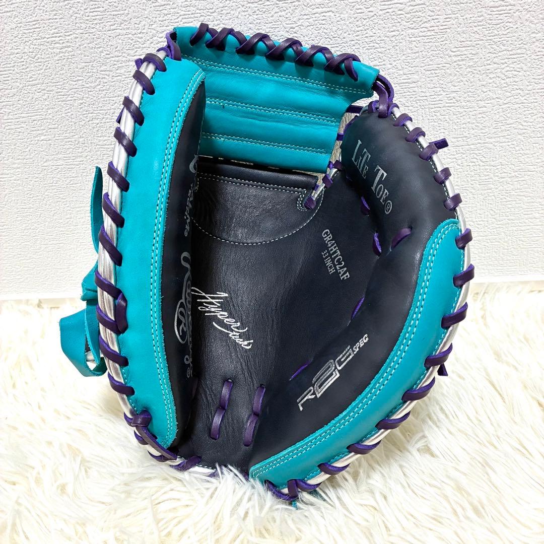 超美品】Rawlings ハイパーテック 軟式 キャッチャーミット 希少カラー