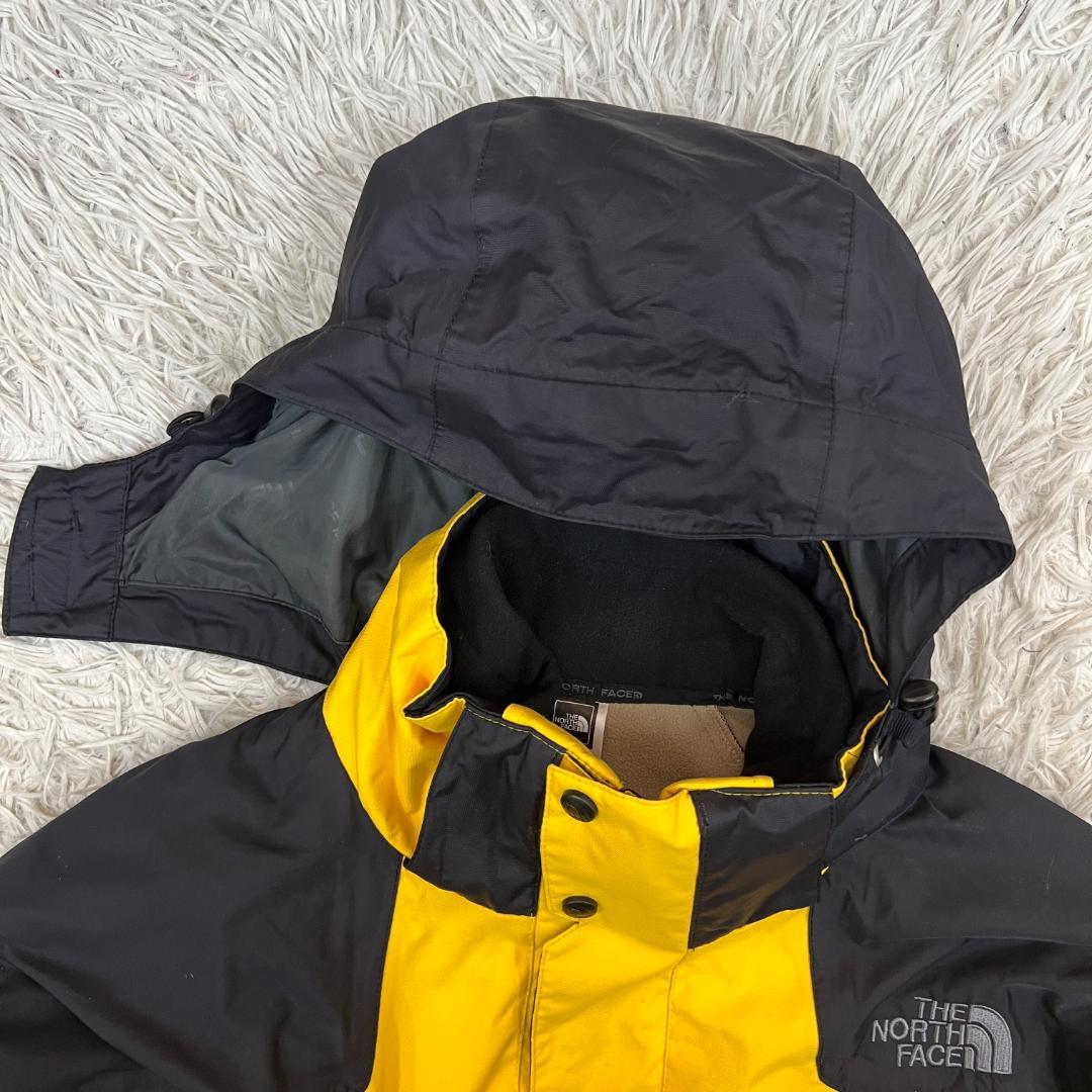 《美品》ザノースフェイス ゴアテックス マウンテンパーカー メンズ 黒黄 (L)