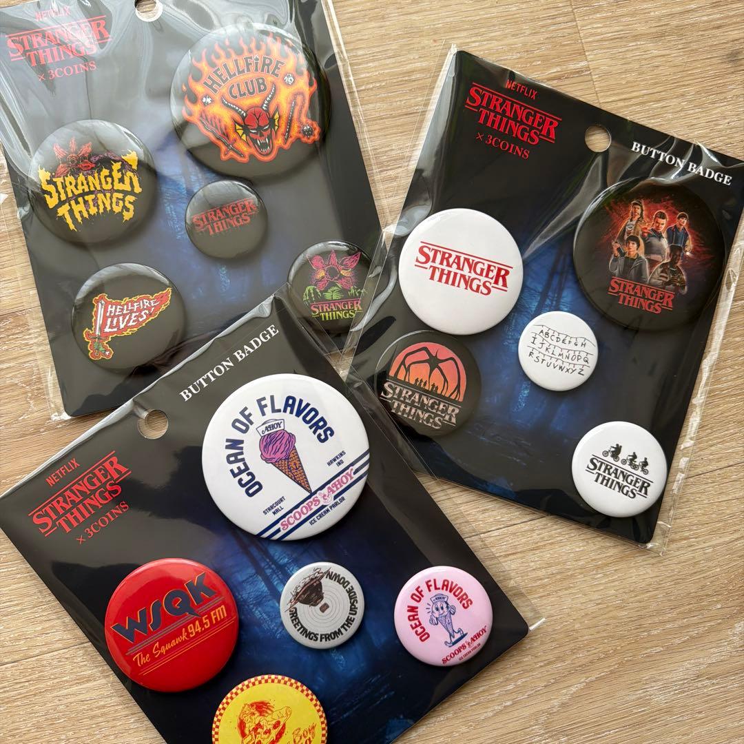 3COINS スリコ 缶バッジ 3セット ストレンジャーシングス - メルカリ