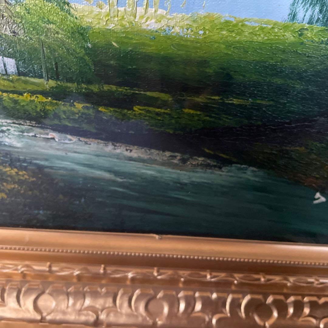 風景油絵　額56×47×4.5cm お値下げ交渉してください。アンティーク