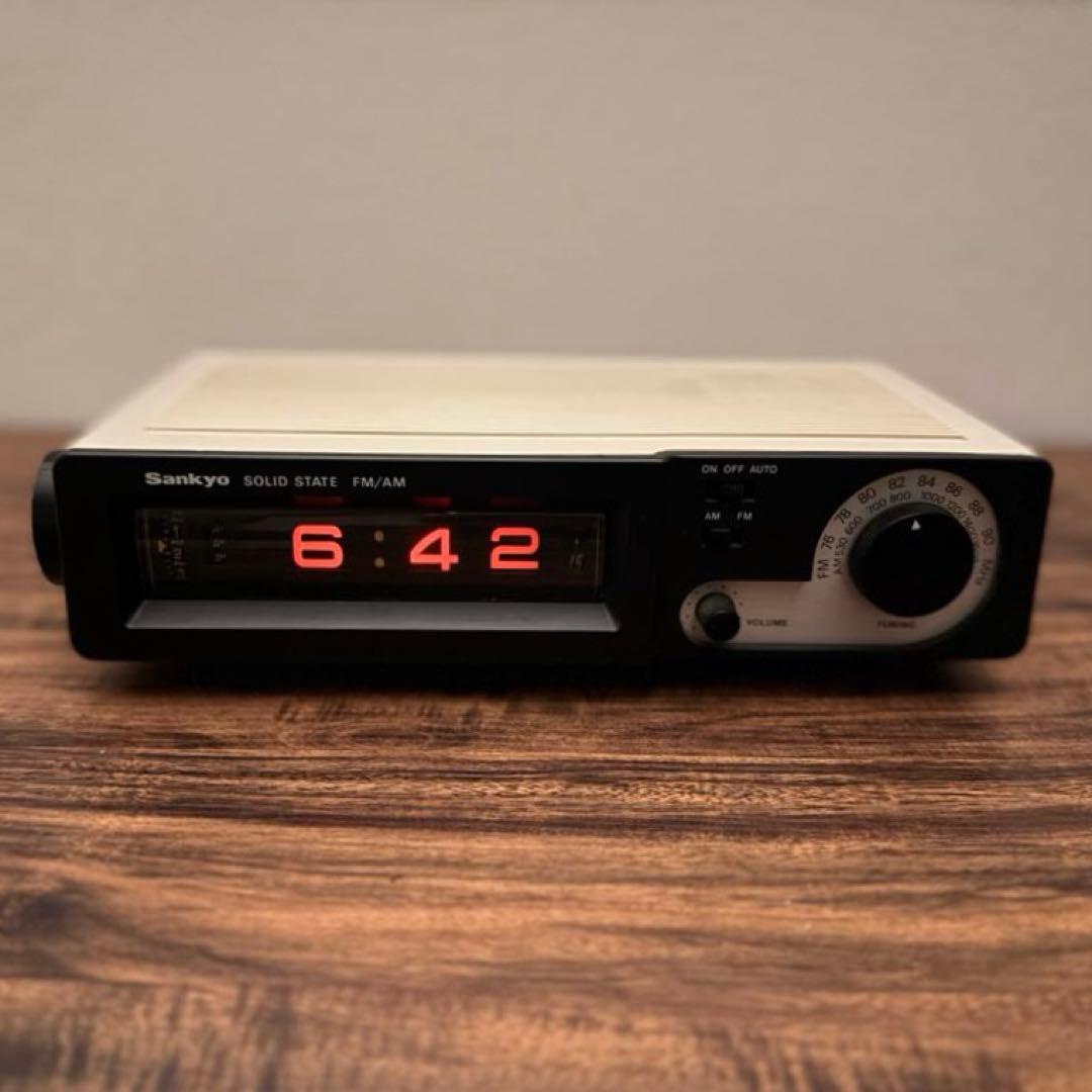 整備済み・動作正常】三協精機 ラジオ付きドラムクロック ザックス