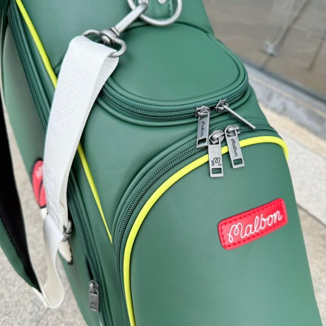 25年最新 マルボンゴルフ キャディバッグ malbon golf バッグ 緑色