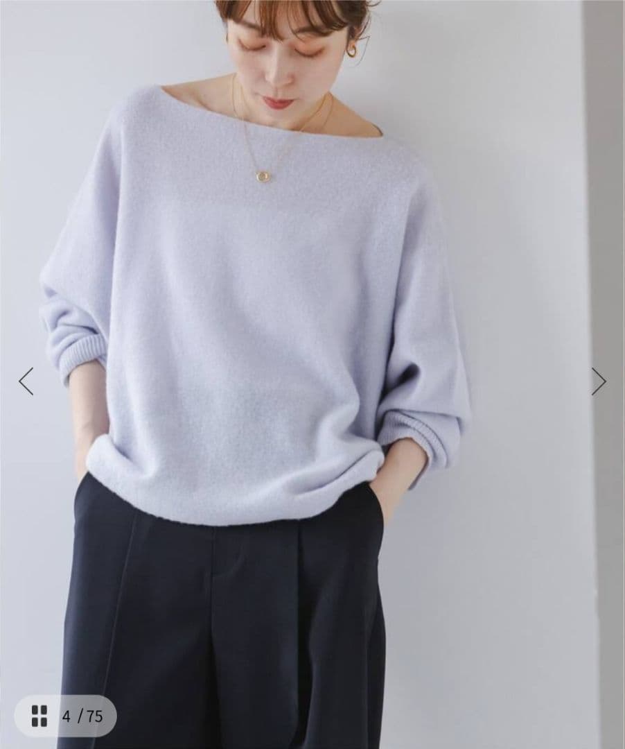 Noble ファインウールドルマンプルオーバー　パープル ノーブル NOBLE 《WEB追加》ファインウールドルマンプルオーバー 5