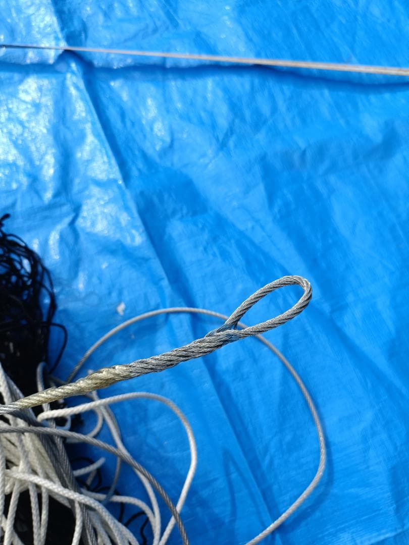 ほぼ新品 バレーボールネット 9人制 9.5m 試合 練習 高品質 asics