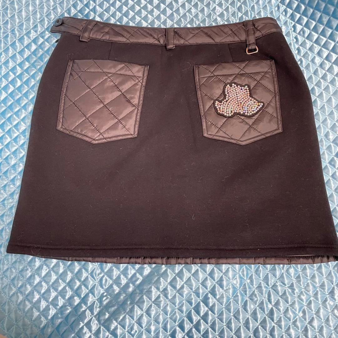 防寒 ゴルフスカート Black＆White SPORT サイズM ブラック