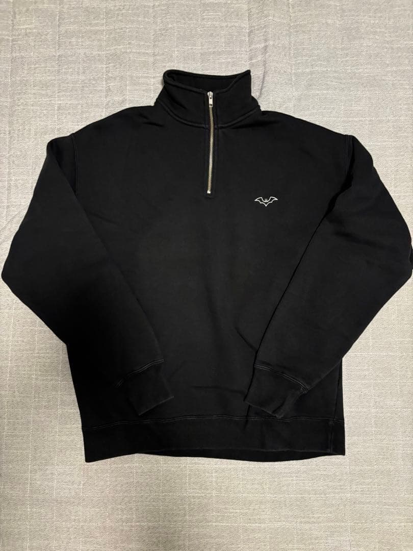 SiM ハーフジップスエットプルオーバー　ブラック　バンTシャツタオルラババン