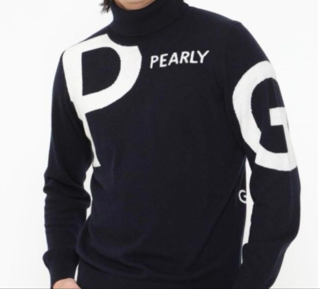 パーリーゲイツ　カシミヤタートルネックセーター　メンズ　サイズ4 PEARLY GATES カシミヤ天竺 カシミア タートルネックニット セーター