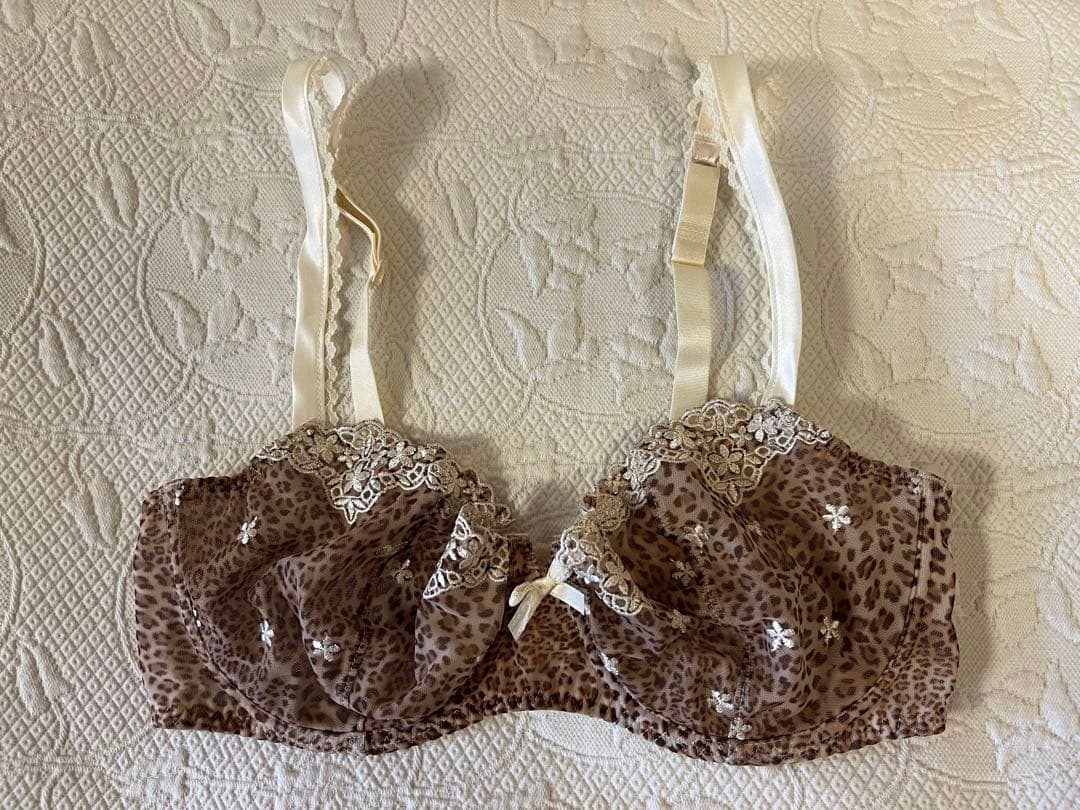 《Aubade 》新品タグ付　ヒョウ柄 と花柄 ブラジャー&ショーツセット