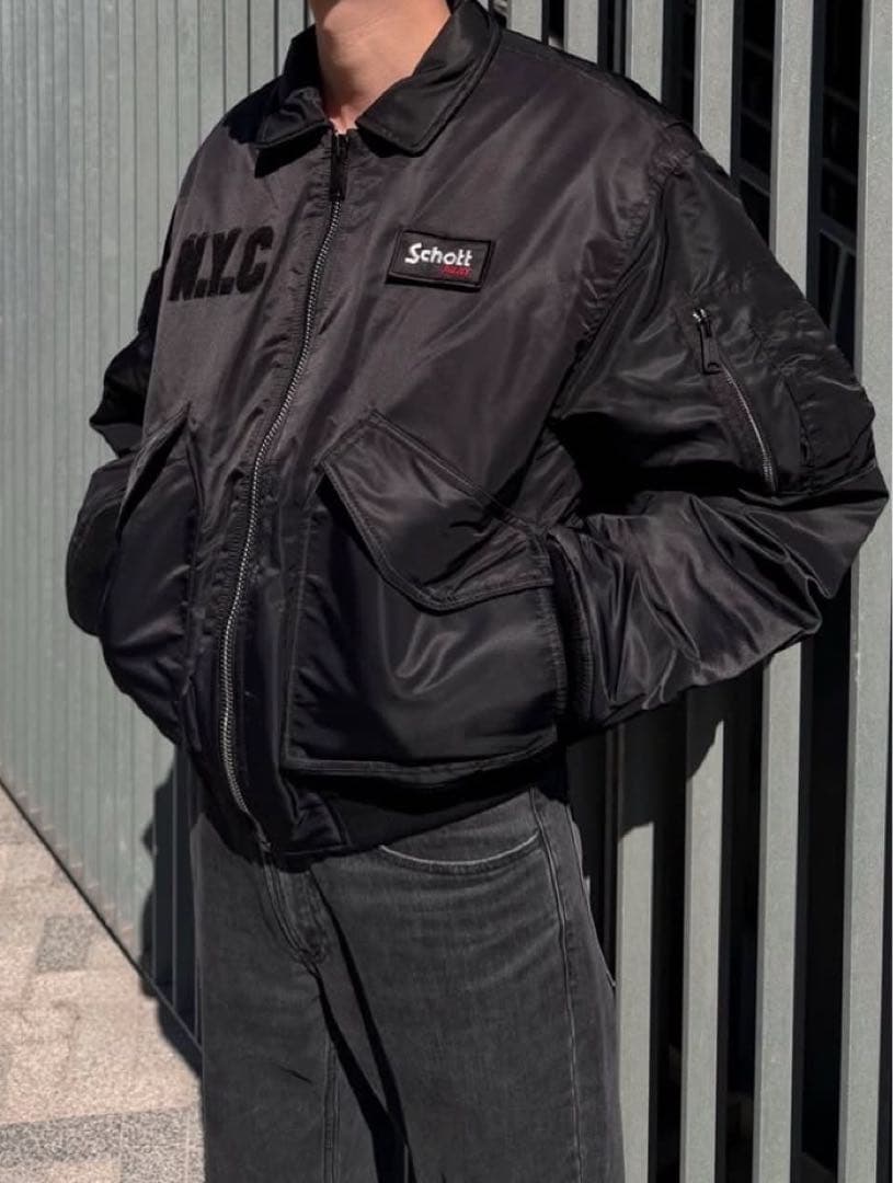 PALACE SCHOTT CWU 90'S FIT BOMBER JACKET - メルカリ
