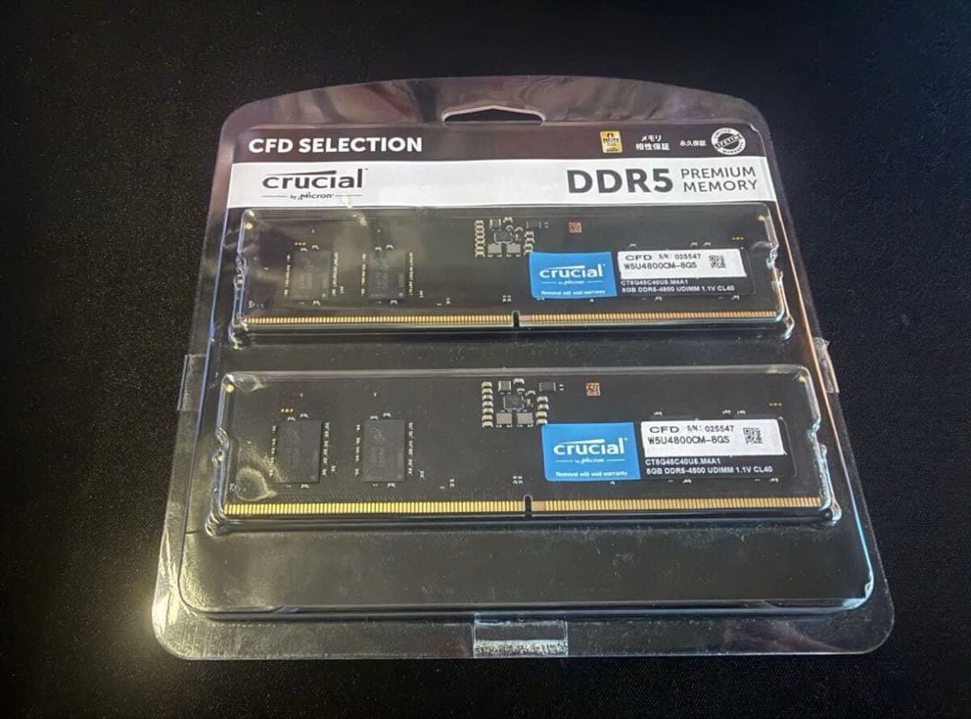 CFD販売 Crucial DDR5-4800 16GB (8GB×2枚) - メルカリ