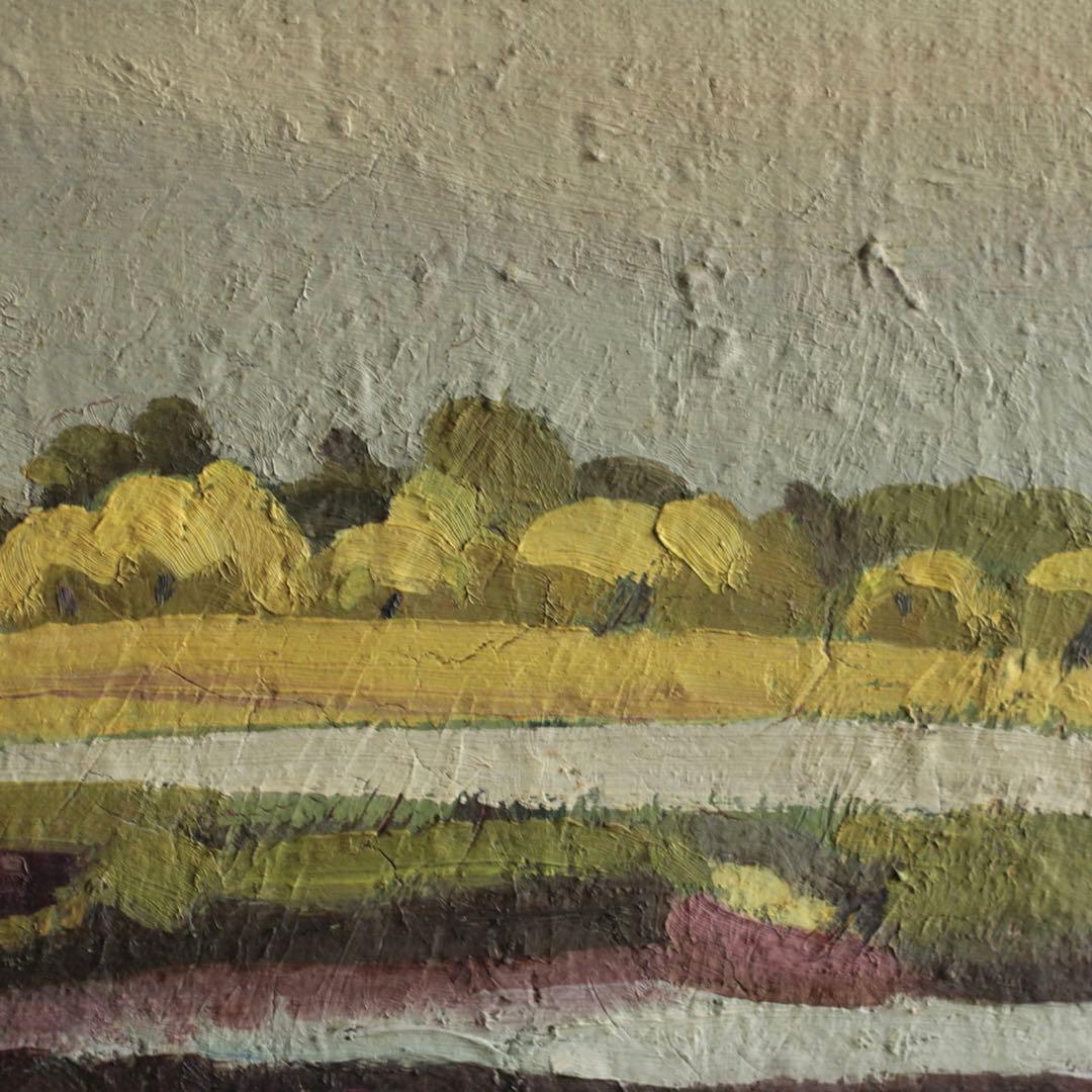 戦前？ 古い 板絵 油彩 油絵 古道具 アンティーク