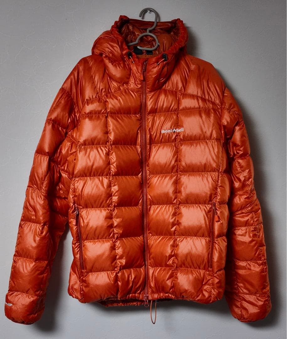 mont-bell ダウンジャケット オレンジ - メルカリ