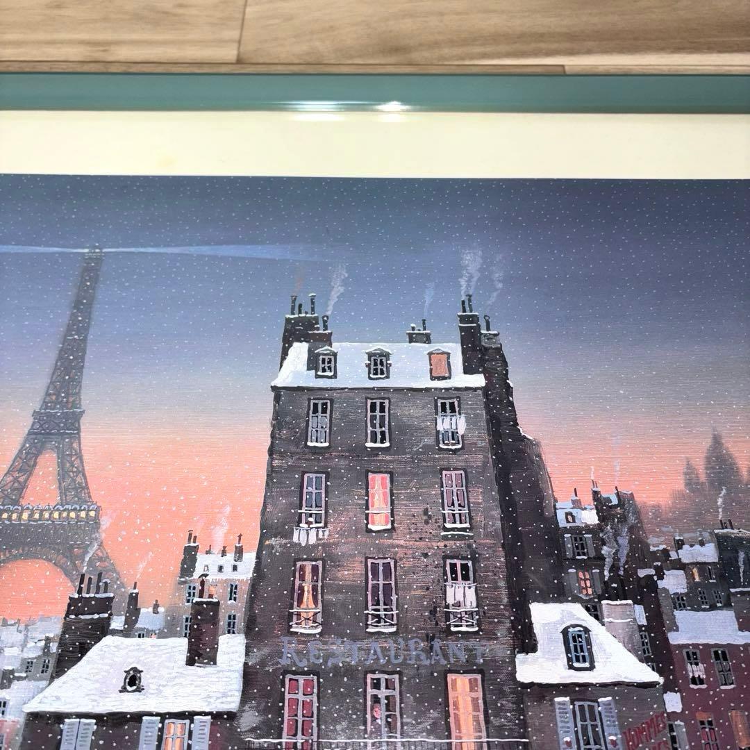 ミッシェル ドラクロワ 夕暮れのエッフェル塔 額入りポスター - メルカリ