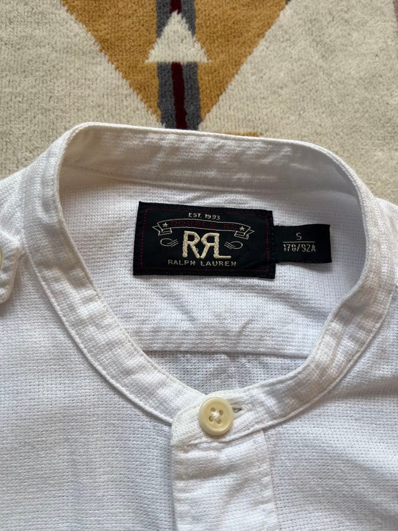 RRLバンドカラーシャツ Sサイズ Ralph Lauren ファッション メンズ